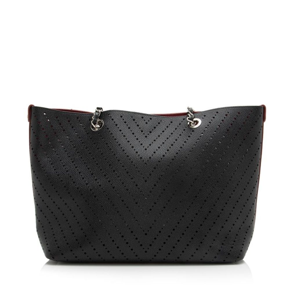 Chanel Perforated Caviar Leather CC Shopping Tote - Picture 3 of 13